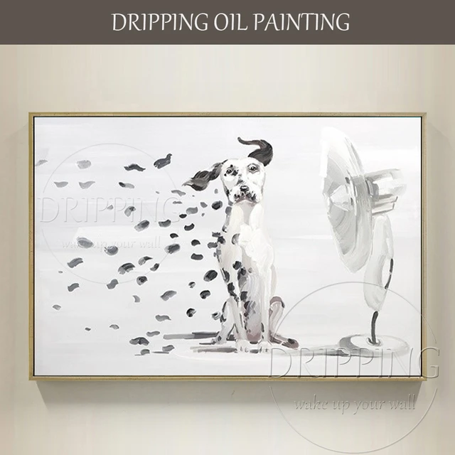 Dalmatian fashion fan painting