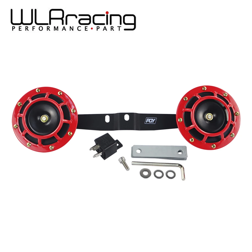 WLR - 2pcs 12v 115DB Super Loud Compact Electric Blast Tone Air Horn Kit with Horn bracket For 2002-2007 SUBARU WRX/STI