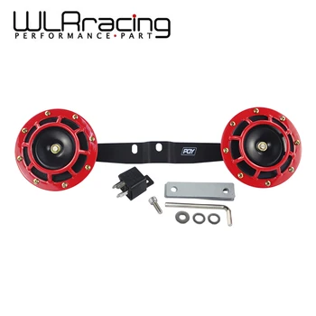 WLR - 2pcs 12v 115DB 2002-2007 SUBARU WRX/STI 용 호른 브래킷이있는 슈퍼 시끄러운 소형 전기 블래스트 톤 에어 혼 키트