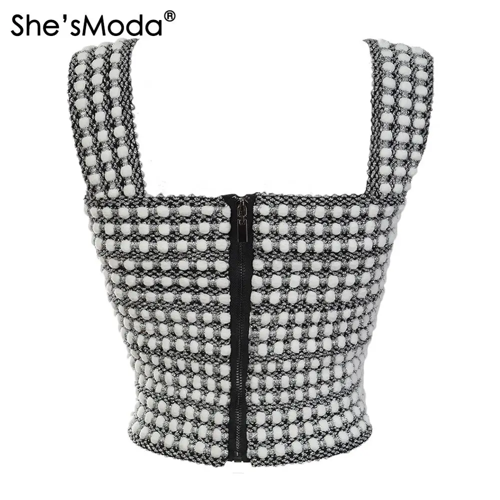 She'sModa Knited Wrapped 2019 New Women's Spandex Tops Vest Tank M-2XL Plus Size