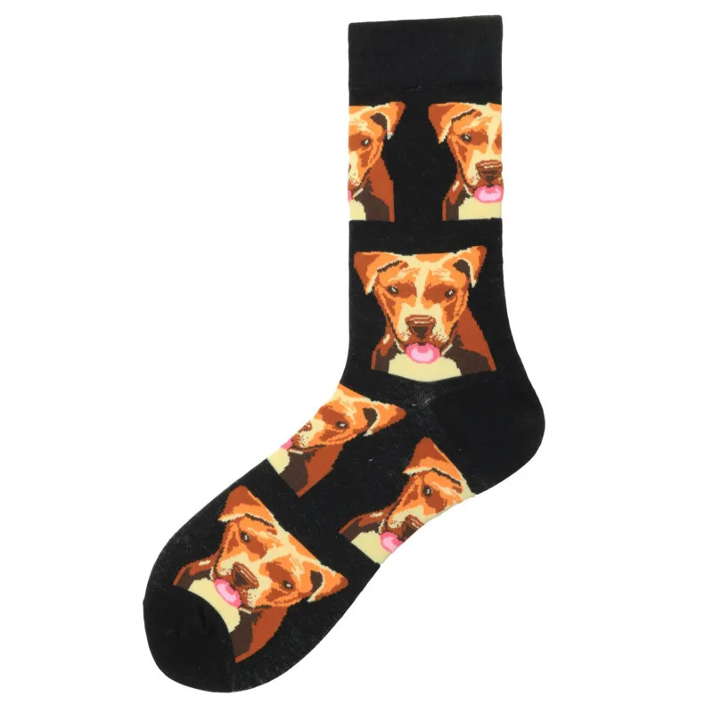 Funny Kawaii Dog Printing Socks Men New Autumn Pet Shiba Inu Beagle Socks Novelty Hosiery Sokken Cotton Happy Socks