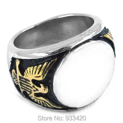 

Free shipping! Gold Eagle Masonic Ring Stainless Steel Jewelry Gothic Freemasonry Motor Biker Ring SWR0243