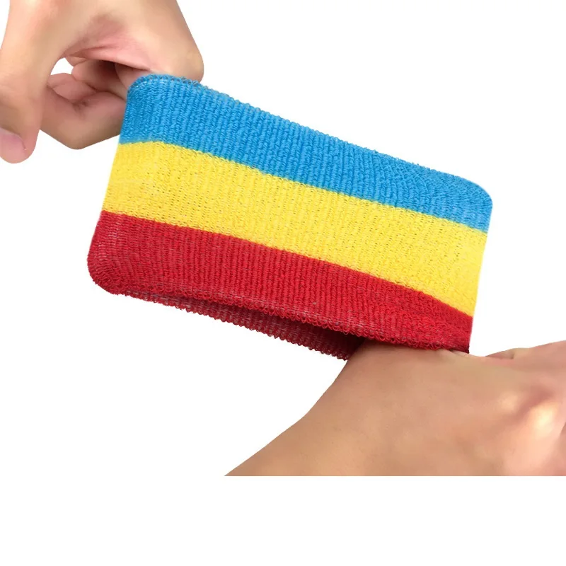 8*10 cm Wrist Sweatband Basketball Tennis Sport Wristband Wrist Brace Support Protector Sweat Band For Reggae Punk Street Dance