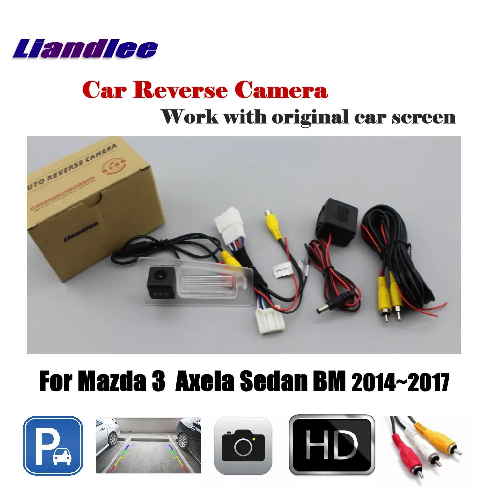 

For Mazda 3 Mazda3 Axela Sedan BM 2014-2017 Car Reverse Rearview Camera 6V AUTO HD CCD NTSC OEM CAM With RCA Adapter