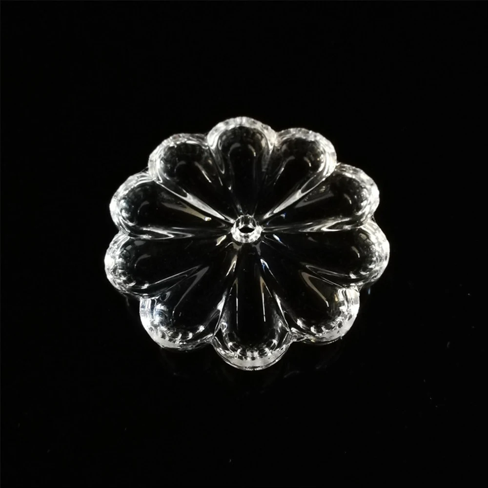 20pcs/lot 35mm Clear  Glass Rosette Flower Beads Crystal DIY Curtain Beads Glass Chandelier Beads