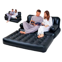 Meble ogrodowe nadmuchiwany ogród Sofa salon wysadzić podwójny materac dmuchany wielofunkcyjny kanapa materac kempingowy Airbed dla 2 osób