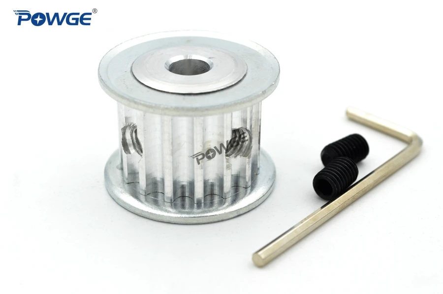 POWGE Arc tooth 18 Teeth HTD 5M Synchronous Timing Pulley Bore 5/6/6.35/8/10/12/14mm for Width 15/20mm HTD5M wheel 18Teeth 18T