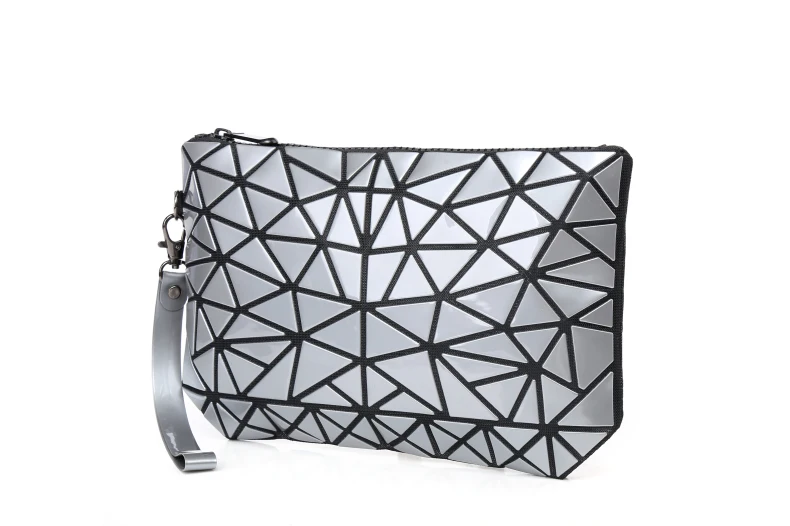 New Geometric Zipper Cosmetic Bag Women Makeup Bag Ladies Cosmetics Organizer Folding Travel Bag wholesale