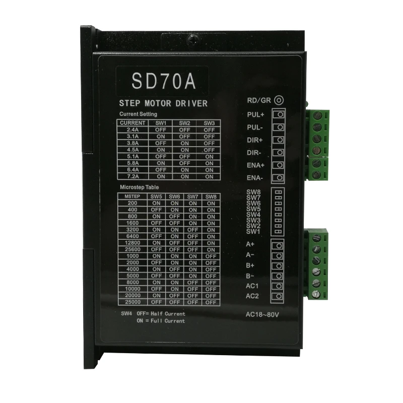 

SD70A driver 57/86 2-phase stepper motor driver 7A AC/DC universal with DSP digital than MA860 M860H