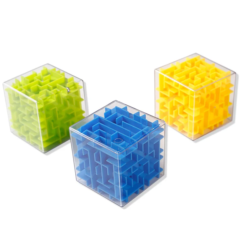 Labyrinth Maze Cube Hand Toy Stereo Maze Rolling Ball Challenging Toys Kids Rotating Puzzle Game