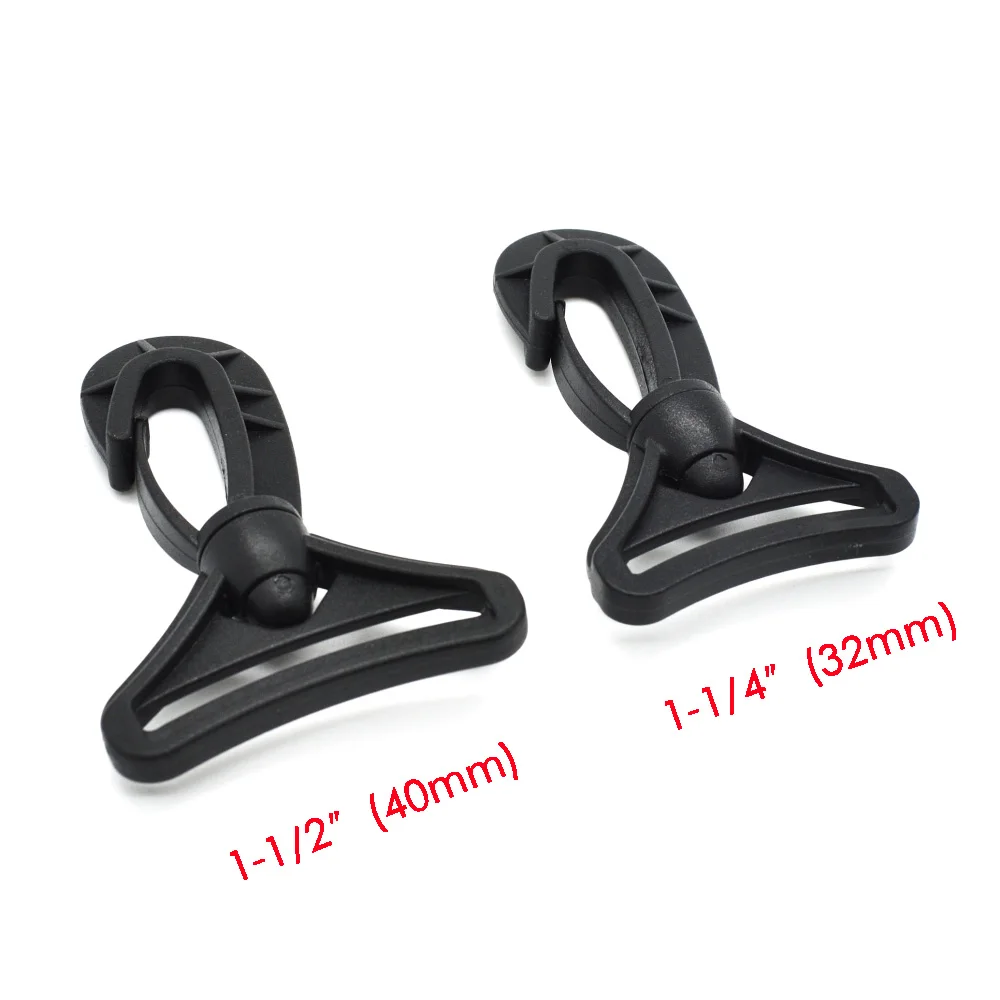 

32mm 40mm Webbing Plastic Swivel Snap Hooks for Bag Belts Straps Keychain Clasp Backpack Accessories