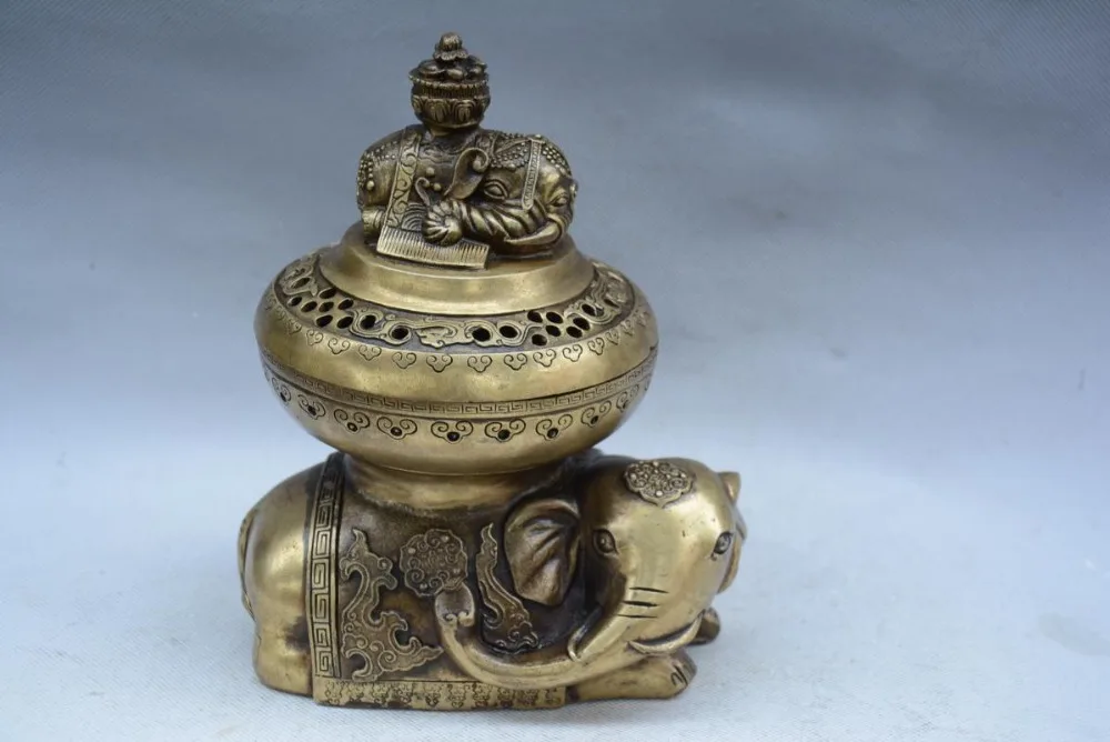 

Rare Ming Dyansty copper elephant incense burner,God elephant,best collection&adornment,free shipping