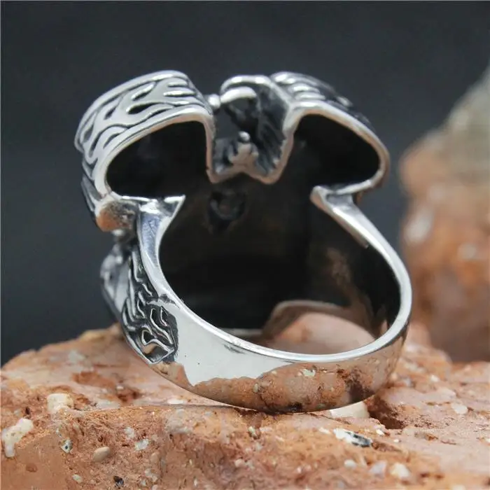 Size 7 to Size 15 Cool 316L Stainless Steel Biker Engine Ring Mens Motorcycle Biker Engine Band Party Ring