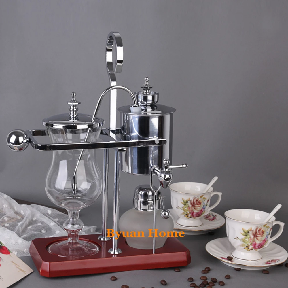 J design gold/silver Royal balancing siphon coffee machine/belgium coffee maker with gift box