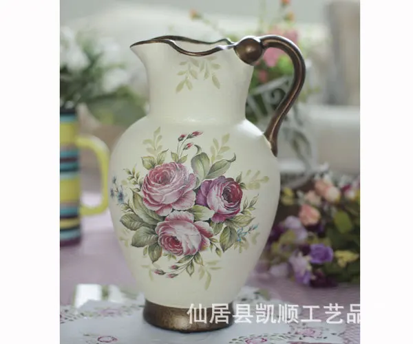 Bulk supply of factory direct wholesale roses hand-painted ceramic vase crack DV-62104