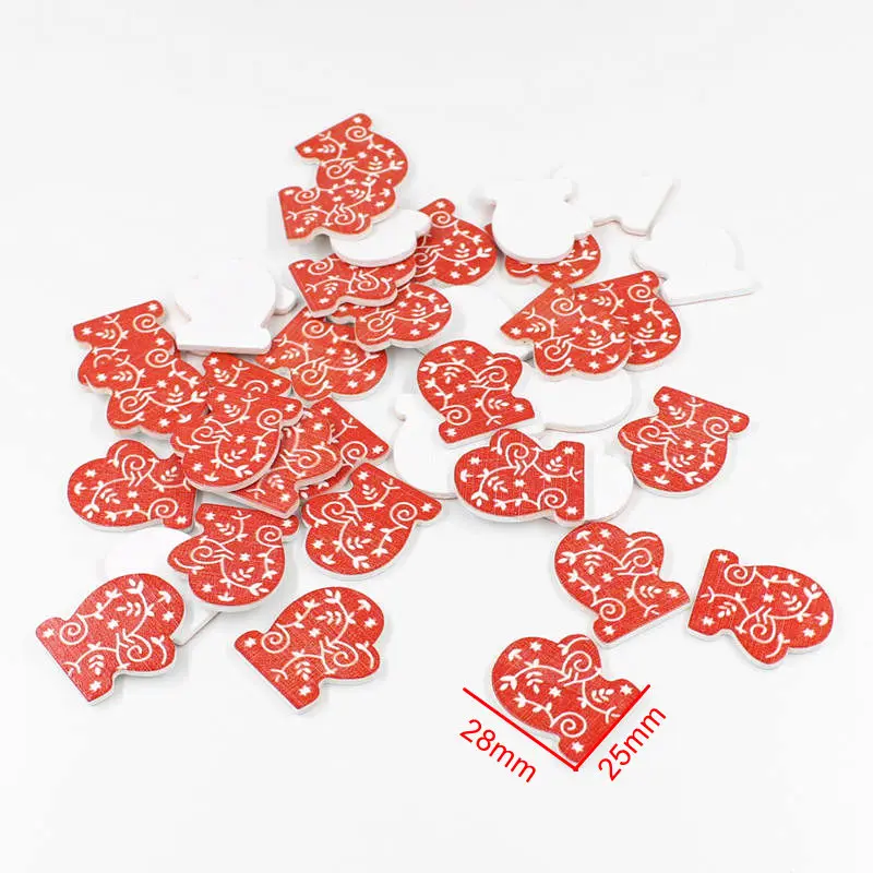 30 / 50pcs / pack Wood Button Christmas buttons Mixed no Holes Decorativ Scrapbooking Sewing Scrapbook accessories