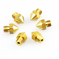 Anet 3D Printer Nozzles 5pcs 0.2/0.3/0.4/0.5mm M6 Extruder MK8 Copper Nozzle for A6 A8 E10 E16 CR-10 Ender-3 ET4 ET5X 3D parts