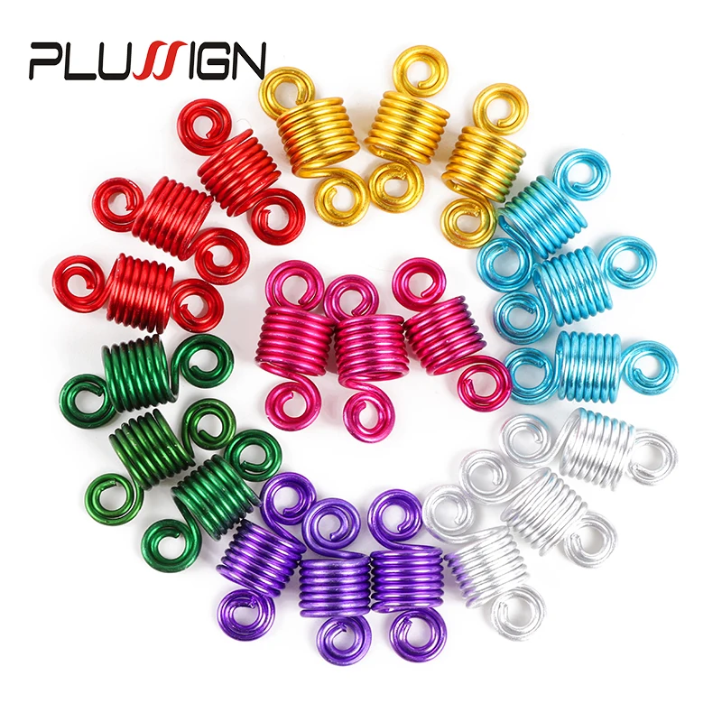 Plussign Professional 10-20Pcs Hair Rings For Braids Beautiful Dread Beads Braids Hair Accessories Screw Hair Jewelry For Braid