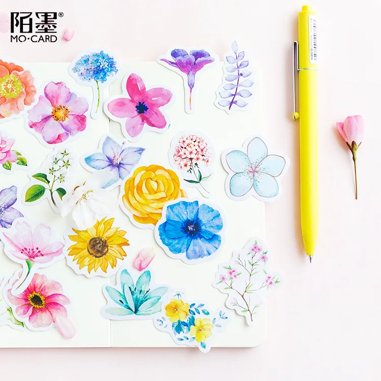Daylight Flower Sticker Bag Stamp Stickers Adhesive Stickers DIY Decoration Stickers