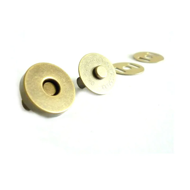 18mm Magnetic snap fasteners antique brass magnetic button bag clasp 100sets/lot