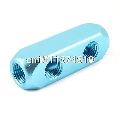 Teal Blue 3 In 2 Out Quick Connect Air Compressor Manifold Blok