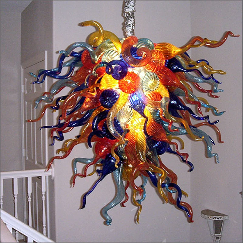 

Multi Colored Vintage Office Home Lighting Blown Glass Style Modern Blown Glass Chandelier Ceiling