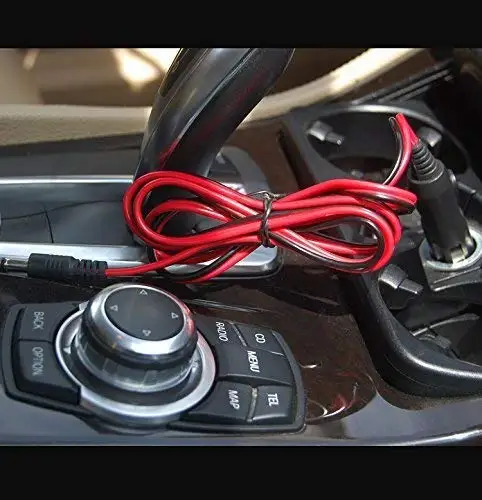 12-24V 4FT Car Cigarette Lighter Male Plug to DC 5.5mm x 2.1mm / 4.0mm x1.7mm Connector Cord for Portable DVD Player,Car,Truck