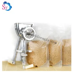 good quality home use small manual fish poultry rabbit feed pellet making machine/hand bird fodder extruder processing tool