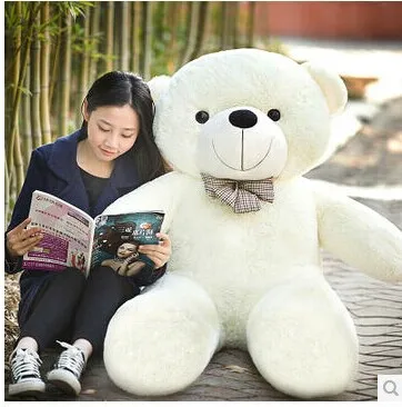 Stuffed animal 47 inch  white Teddy bear plush toy soft doll throw pillow gift w1677