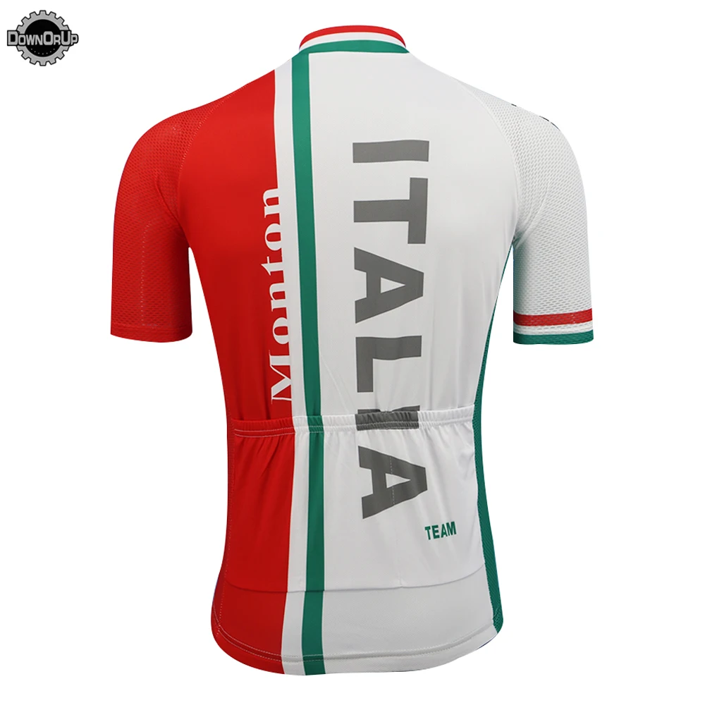 ITALIA Cycling Jersey Men Short Sleeve Italy Team Cycling Clothing Bike Wear Jersey Triathlon Clothes DOWNORUP MTB