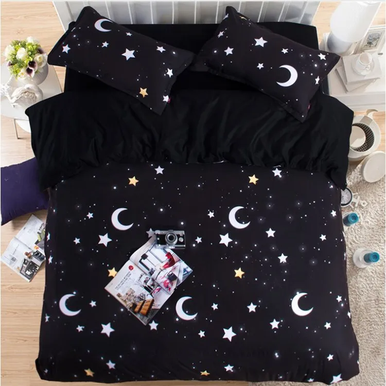 

Free shipping via UPS 3pcs/4pcs sanding earth moon star galaxy bedding set twin/full/queen size outer space home textile