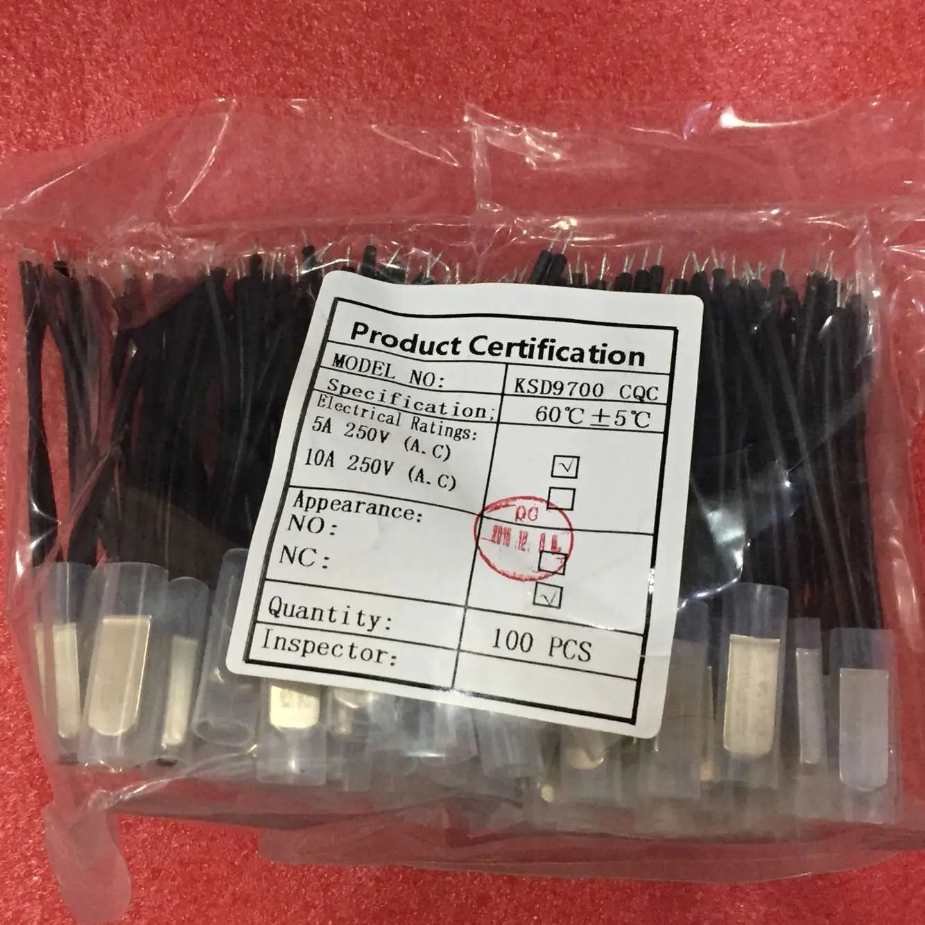 Interruptor Térmico do Controlador da Temperatura do Grau do Protetor Ksd9700 250v 5a 60c Normalmente Fechado Normalmente Aberto Interruptor do Fusível