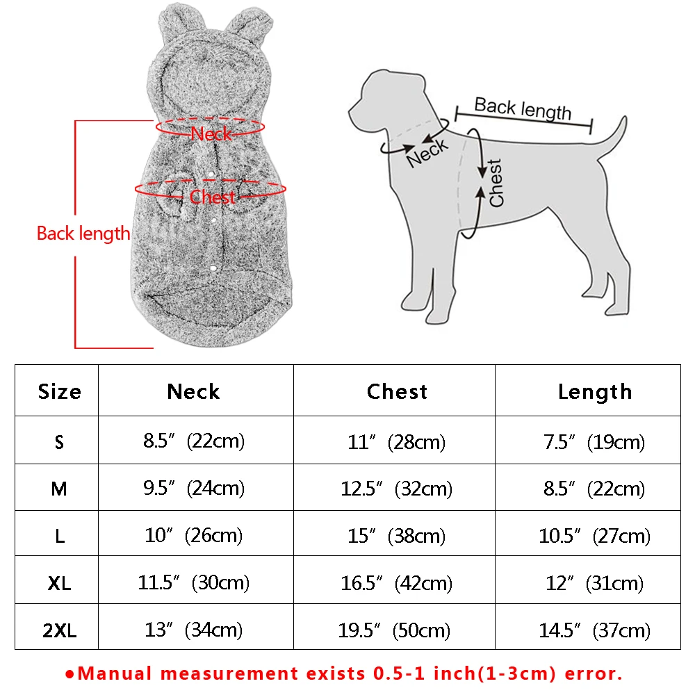 Cute Cat Clothes Fleece Winter Puppy Pet Coat Kitten Hoodie Warm Dogs Clothes for Small Dogs Chihuahua Yorkshire Cat Costume