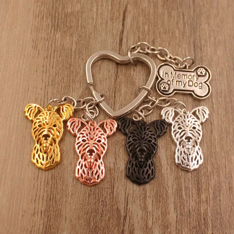 Cute Fashion Pumi  Dog Animal Cute Gold Silver Plated Keychain For Bag Car Women Men Girls Boys Love Jewelry K105