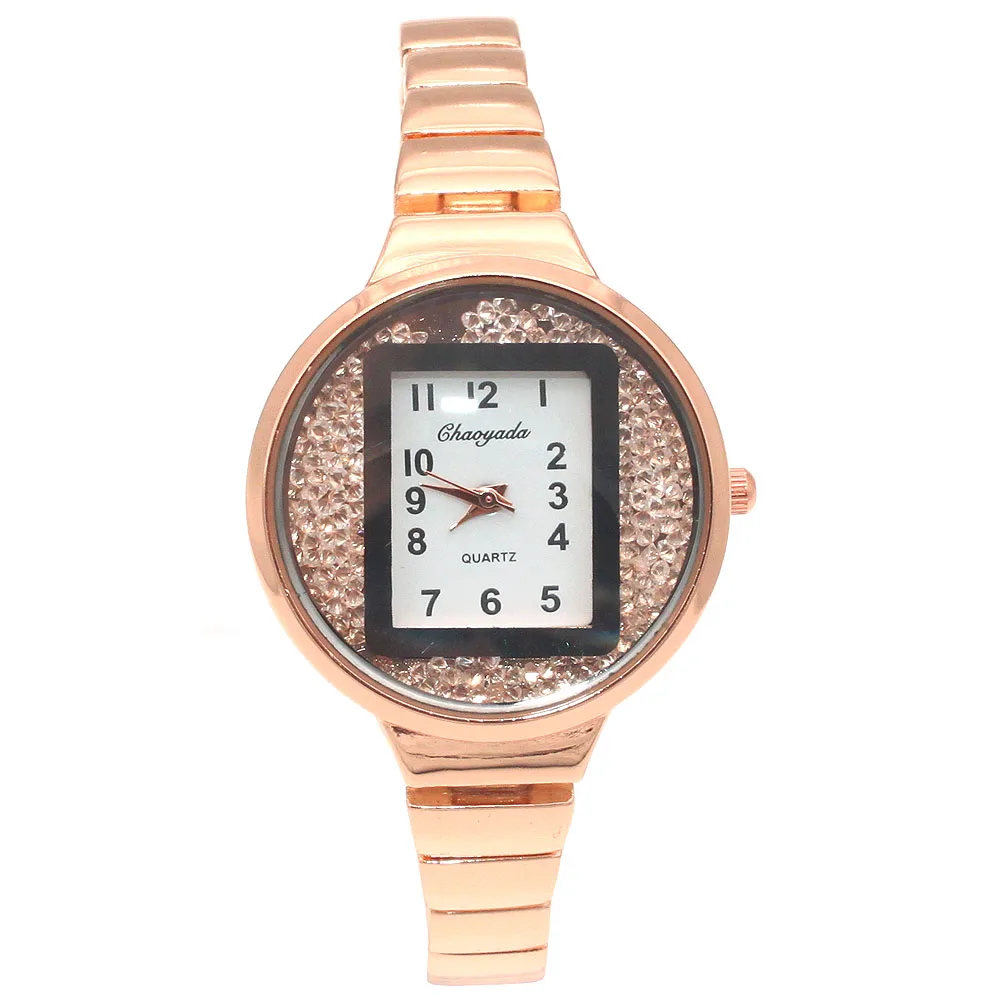عالية الجودة انخفاض الشحن النساء السيدات روز الذهب الفضة مكتب سيدة ساعات كوارتز اليد الماس الأزياء صديقة الهدايا ساعة