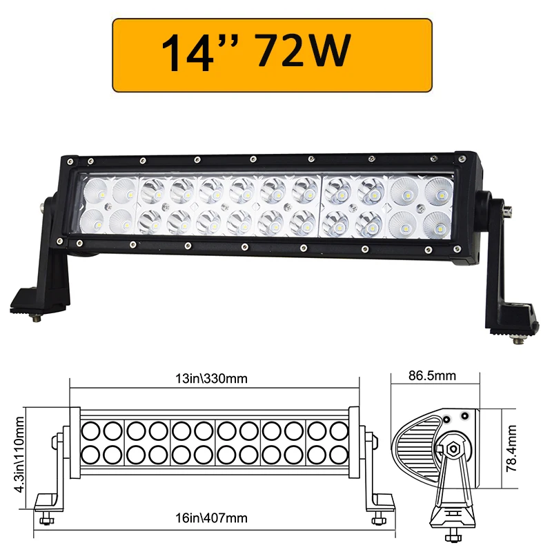 Auxtings 12V 24V prosto Led robocza listwa oświetleniowa 14 22 32 42 52 Cal Offroad samochód listwa świetlna Led 4x4 SUV ATV wysokiej mocy podwójny