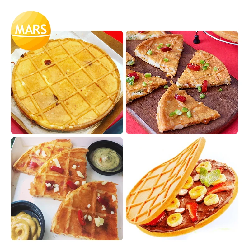 市販の電気ラウンドワッフルマシン,110v,220v,ベーキングマシン,鉄板充填,ケーキパン