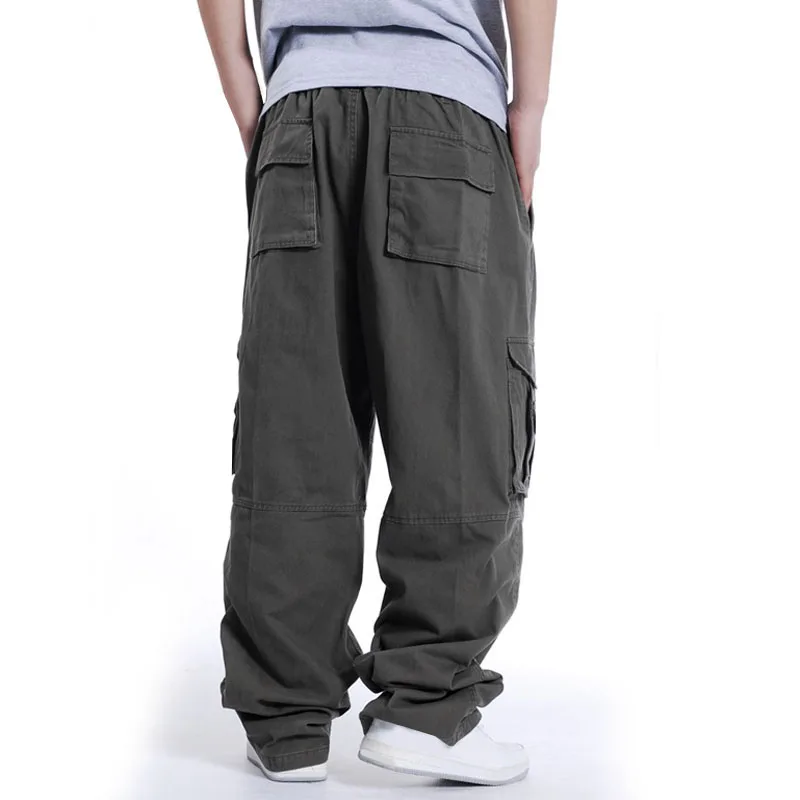 MFERLIER-pantalones Cargo sueltos para hombre, pantalón de talla grande 5XL, 6XL, 7XL, 4 colores, primavera y verano