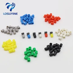 100pcs/lot Red Black Yellow Blue White Gray  Plastic Cap Hat for 6*6mm G61 Tactile Push Button Switch Lid Cover