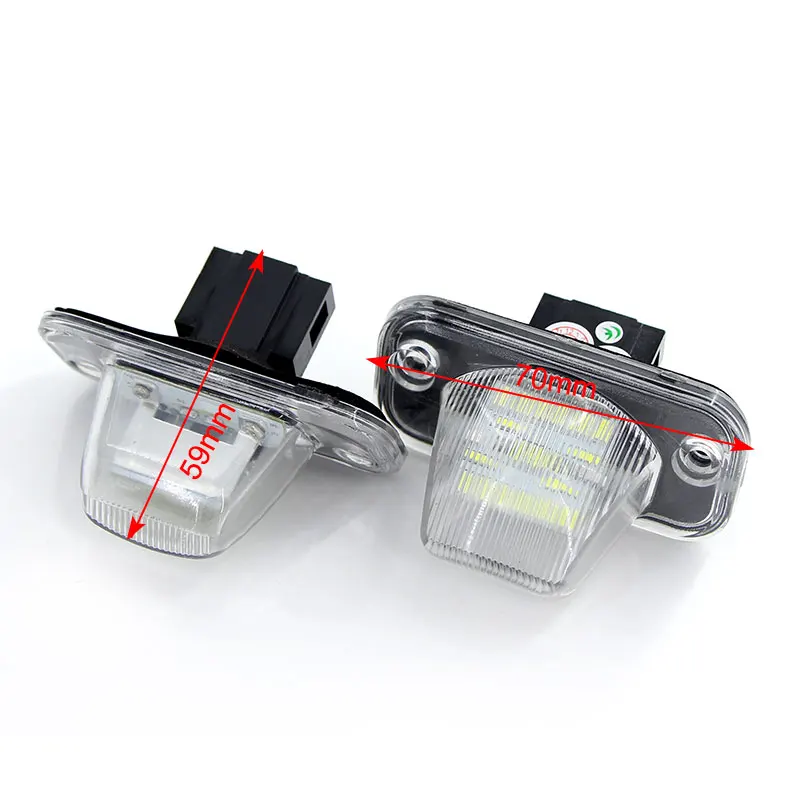 2x Error Free 18 SMD White LED License Plate Light Number-plate Lamp Auto Turn Signal For VW Transporter T4 Passat 1990-2003
