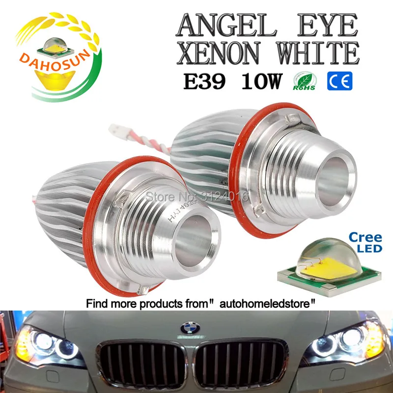 

dahosun 2 X E39 E60 E61 E63 E64 E65 E66 E53 E83 E87 10W LED Angel Eyes