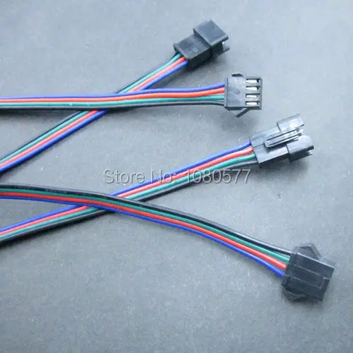 20 pair 300mm Male And Female JST Connector 4 Pin Plug For 3528 5050 RGB LED Strip Connecting