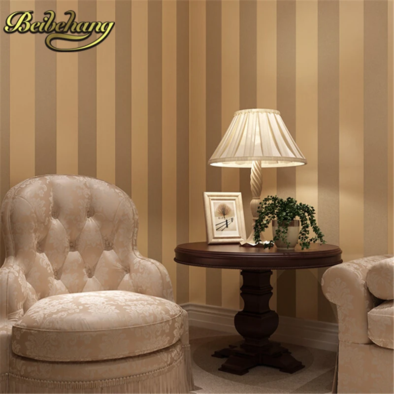 beibehang Glitter Wallpaper Wide wall-paper Stripe Prepasted Wall Covering Wall paper Roll Wall coverings papel de parede 3d