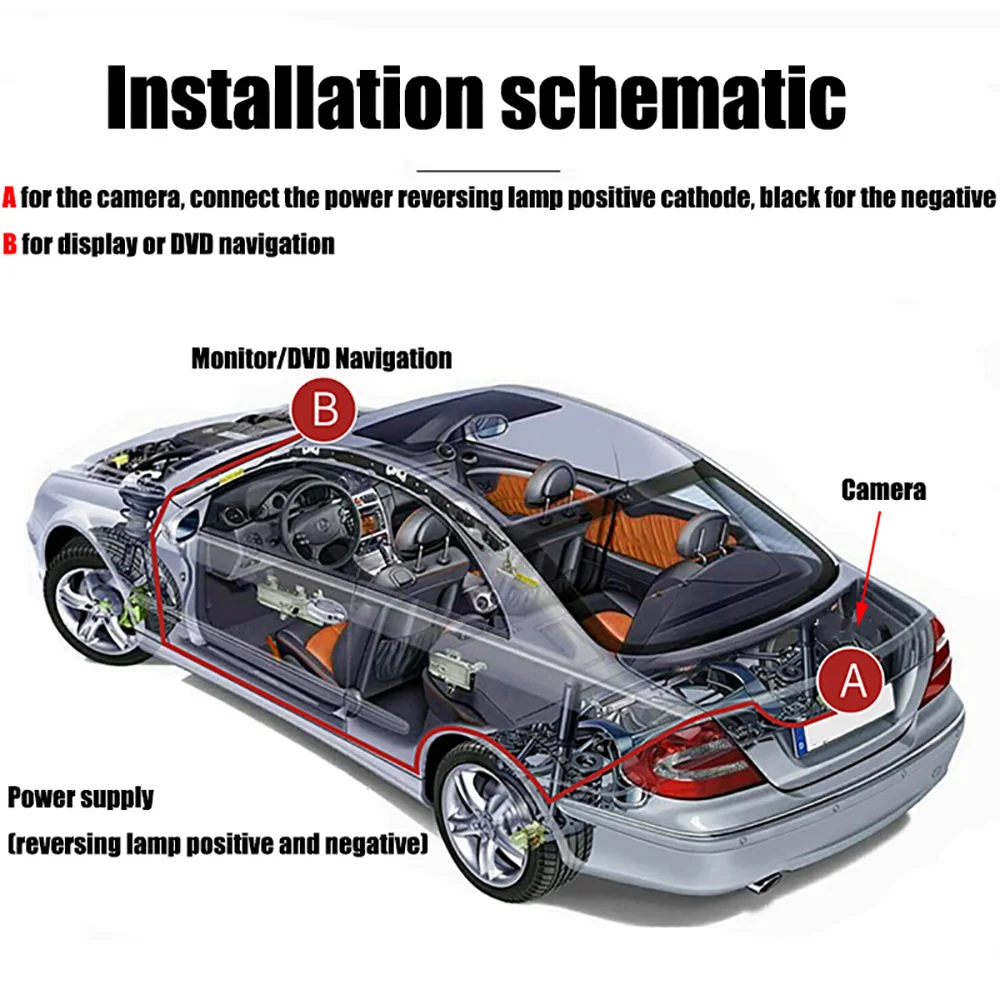 Reverse Camera For Citroen C4 C5 DS5 / CCD Night Vision RCA rear view Camera license plate camera / Back up Camera