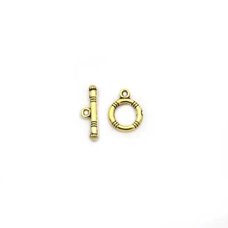 10 Sets Gold-Platte Silber Farbe Herz Blume Verschluss Armband Toggle Verschluss Für Schmuck Machen Diy Zubehör Großhandel Groß – Detail 11