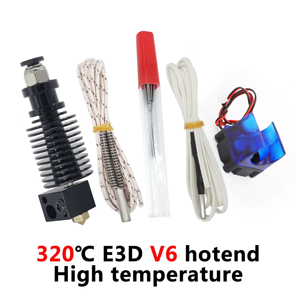 E3D V6 Hotend Kit 300℃ High Temperature Version J-head 3D Printer Parts 0.4/1.75MM Remote Extruder 12V 24V