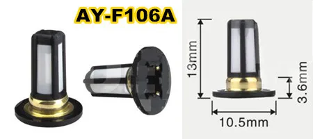 500pieces Top quality fuel injector  filter 10.5x3.6 x13mm used for Nissan Tiida 1.8 engine  (AY-F106A)