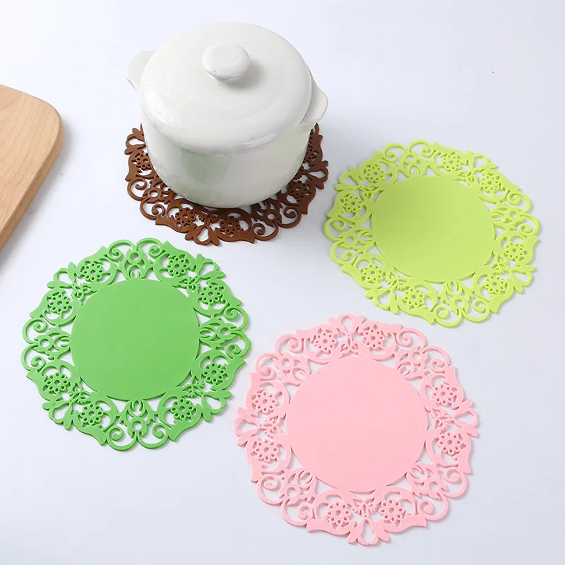 1PCS Cup Bowl Mat Table Non-Slip Potholder Tableware Pad Hot Table Mat  Silicone Mat