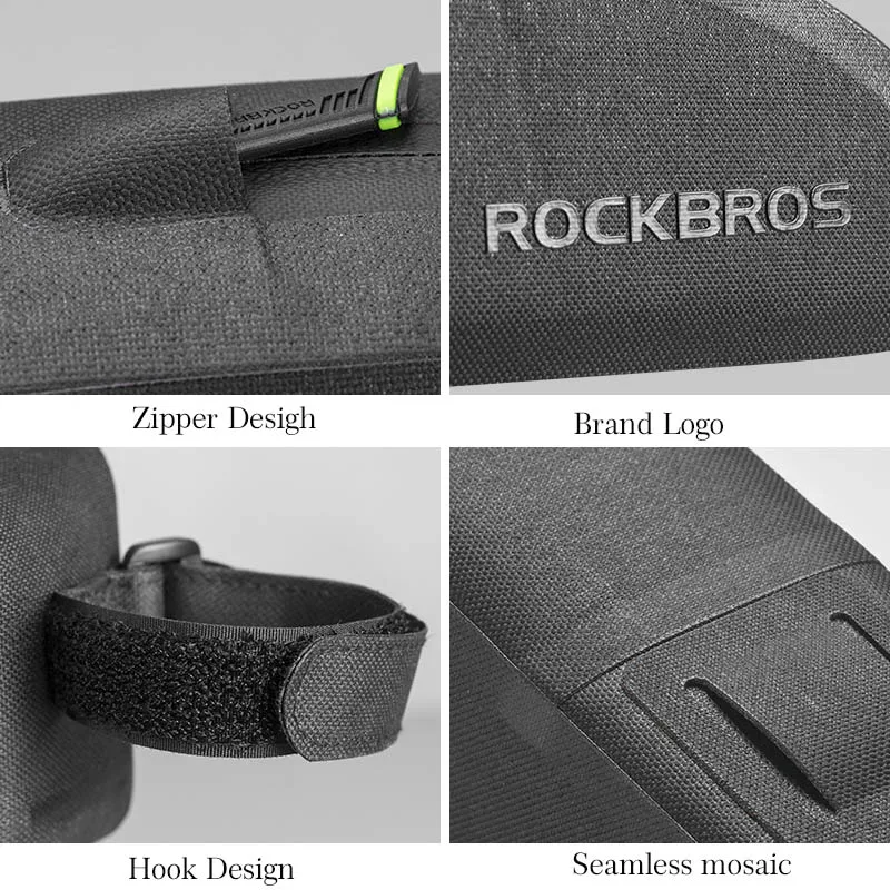 ROCKBROS Bicycle Bags MTB Road Cycling Front Tube Bag Waterproof Portable Storage Handlebar Carry On Frame Bike Bag Accessories