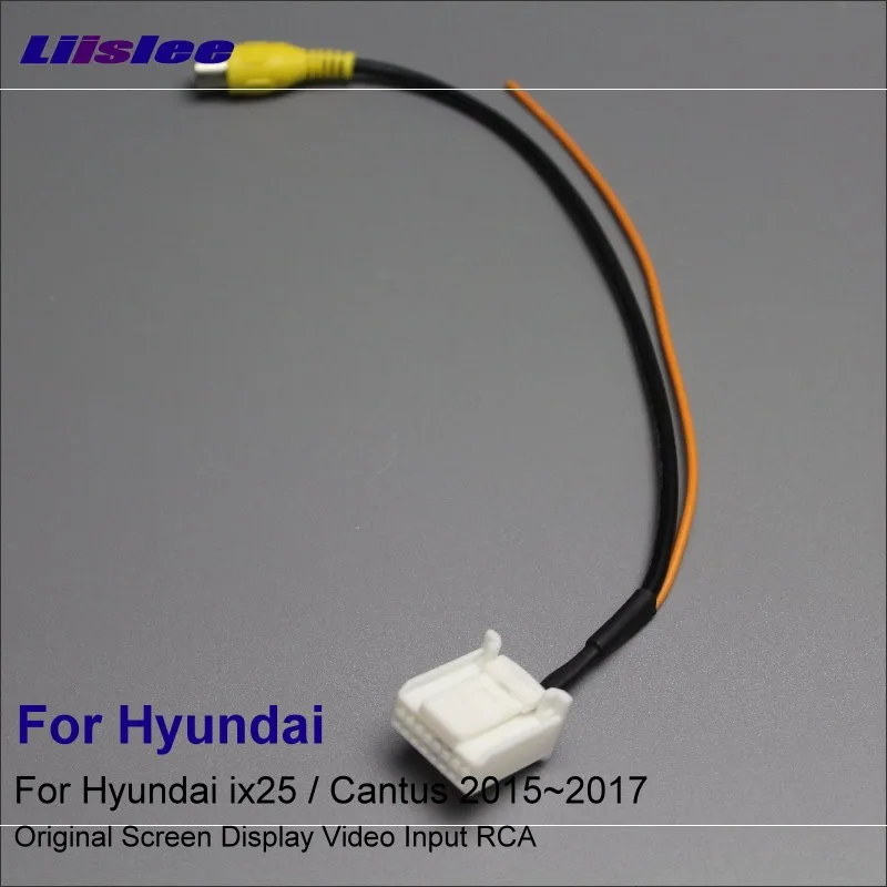 For Hyundai ix25 / Cantus 2015~2017 16 Pins Car RCA Adapter Wire Cable Rear Reverse Camera Original Video Input Connetor